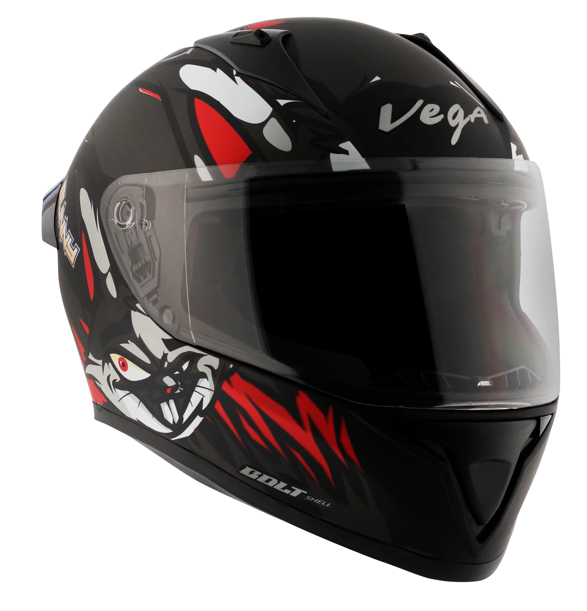 VEGA BOLT BUNNY HELMET (Dull Black Red) - Always Riding