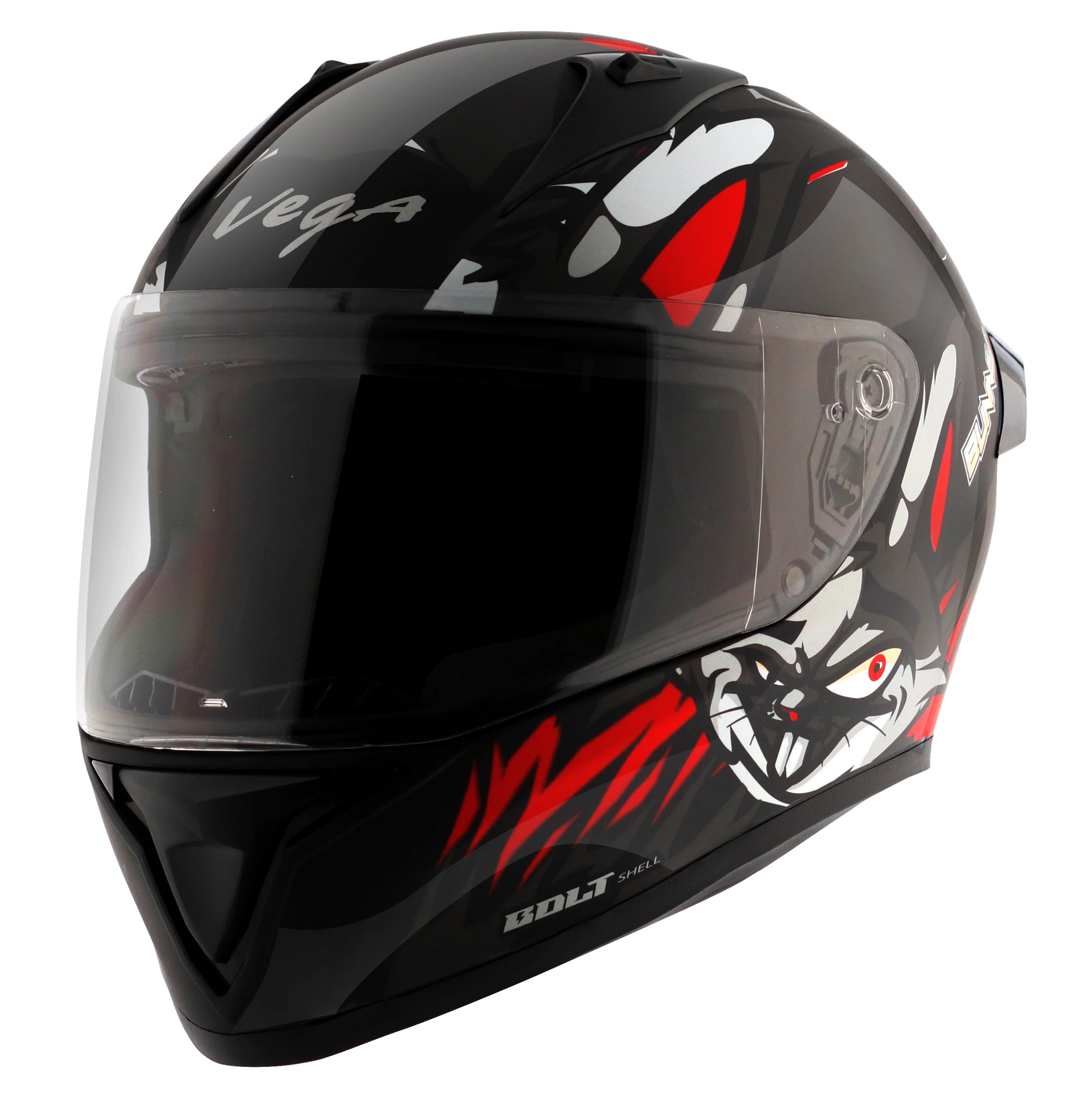 VEGA BOLT BUNNY HELMET (Gloss Black Red) - Always Riding
