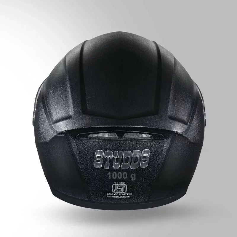 STUDDS CREST ECO HELMET (Black) - Always Riding