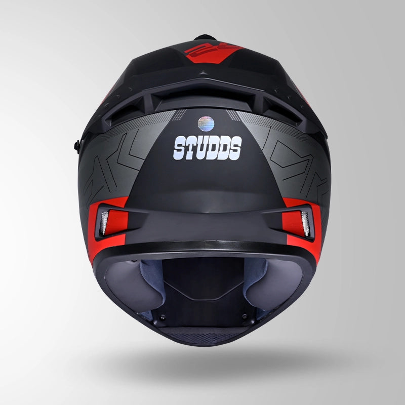 STUDDS DRIFTER D6 REBELLION HELMET (Matt Red Grey)