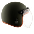 AXOR RETRO JET HELMET (Dull Battle Green) - AlwaysRiding