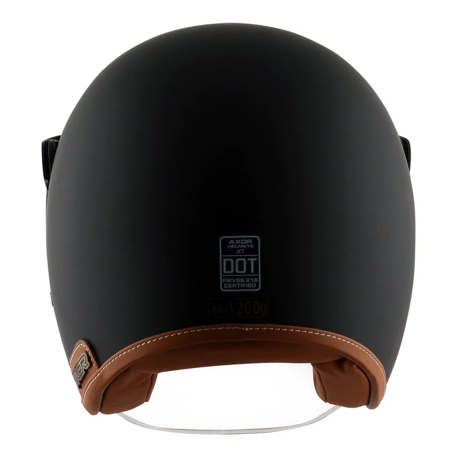AXOR RETRO JET HELMET (Dull Black) - AlwaysRiding