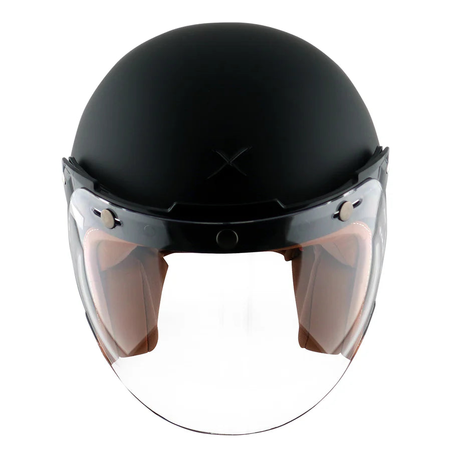 AXOR RETRO JET HELMET (Dull Black) - AlwaysRiding