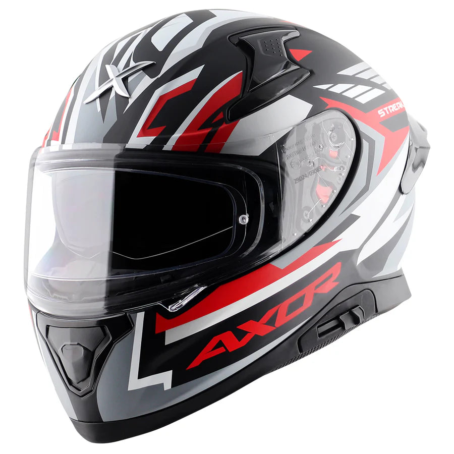 AXOR APEX STREAK HELMET (Dull Black Red)