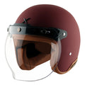 AXOR RETRO JET HELMET (Dull Chestnut Red) - AlwaysRiding