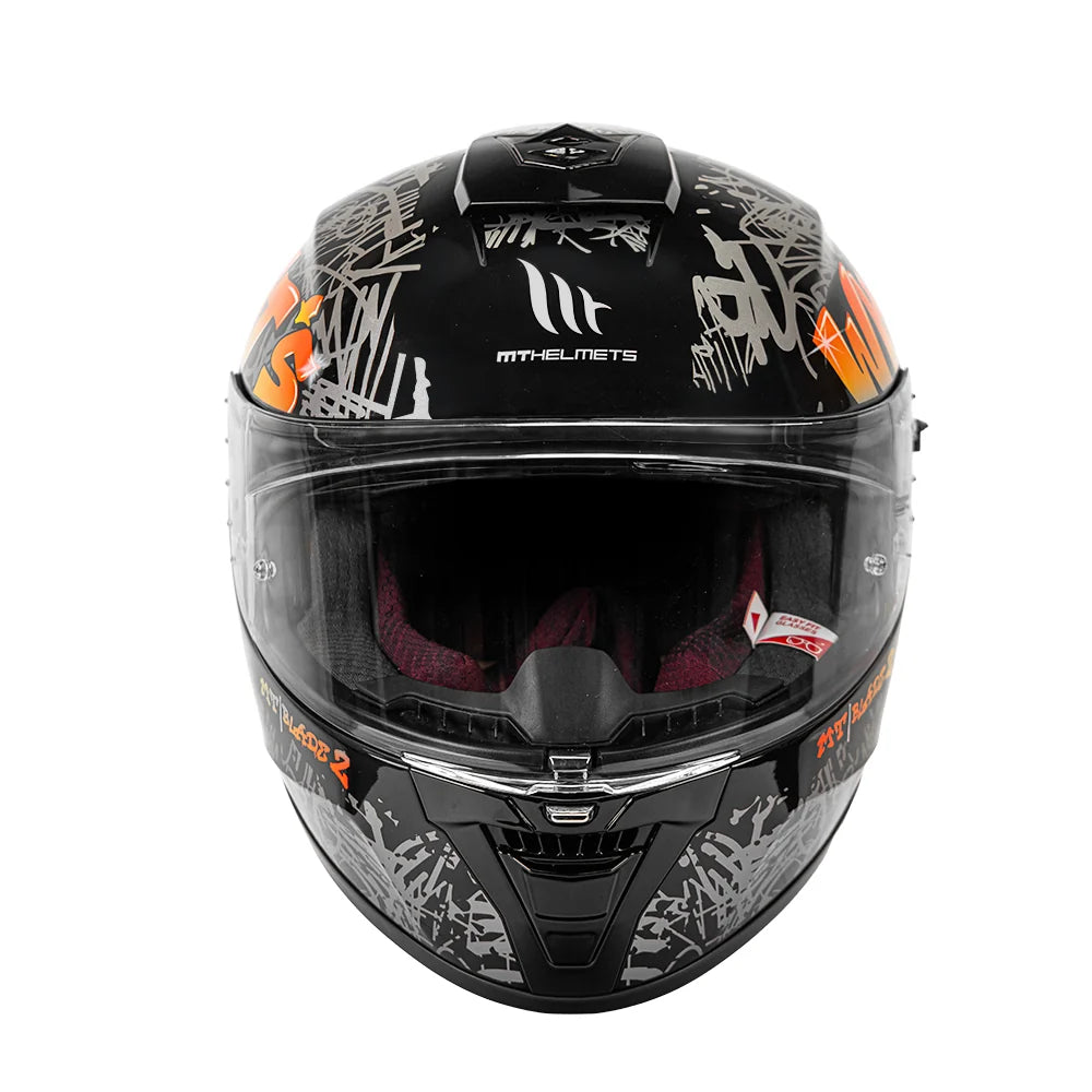 MT BLADE 2 SV FACTORY HELMET (Gloss Black Orange)