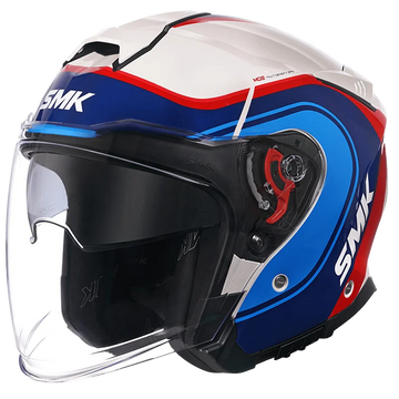 SMK GTJ LIBERO HELMET GL153 (Gloss White Blue) - Always Riding