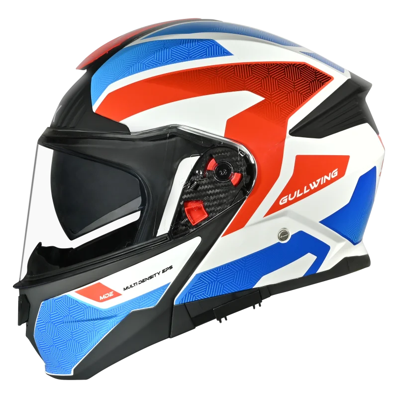 SMK GULLWING V2 SONIC HELMET GL153 (Gloss White Blue)