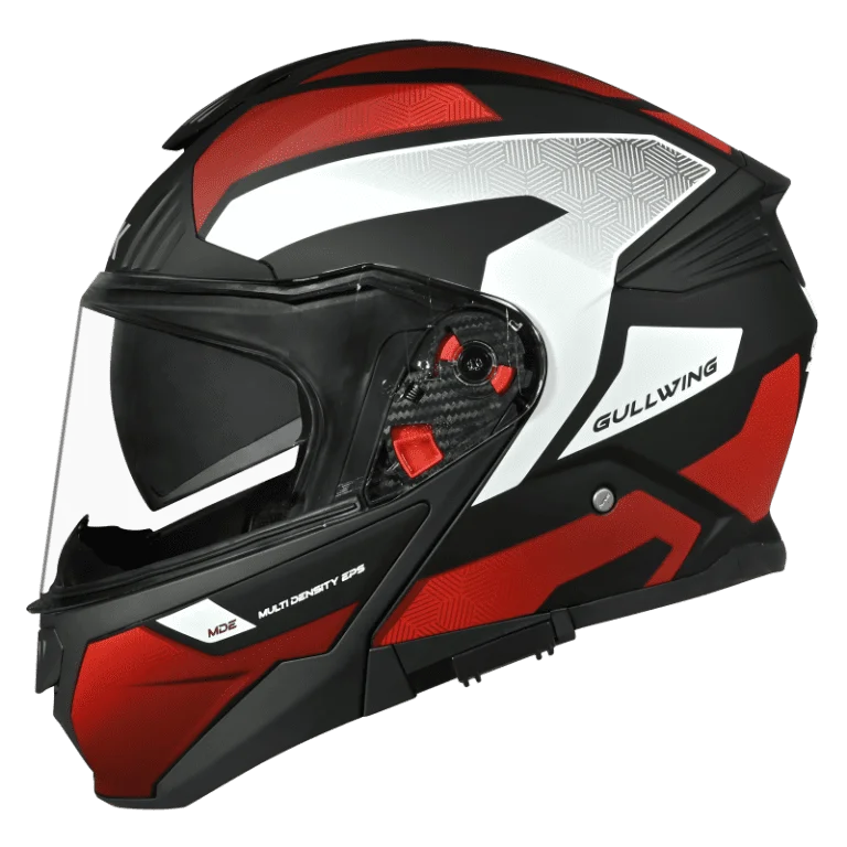 SMK GULLWING V2 SONIC HELMET MA231 (Matt White Red)