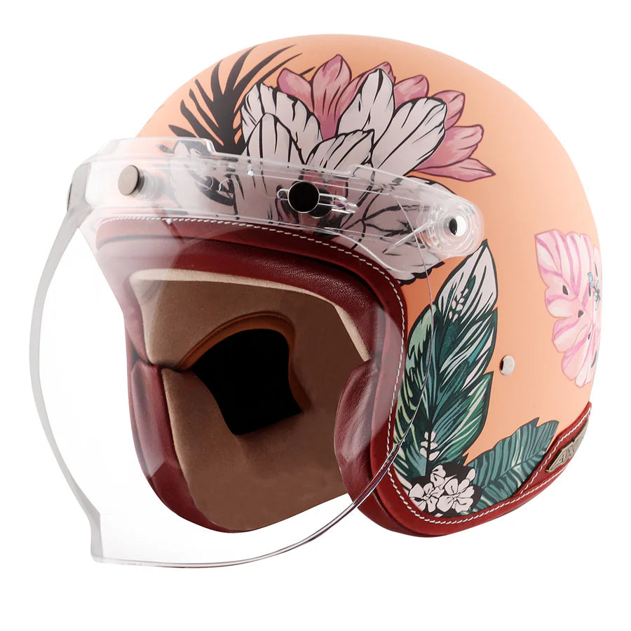 AXOR RETRO JET HAWAII WOMEN'S HELMET (Peach) - Always Riding