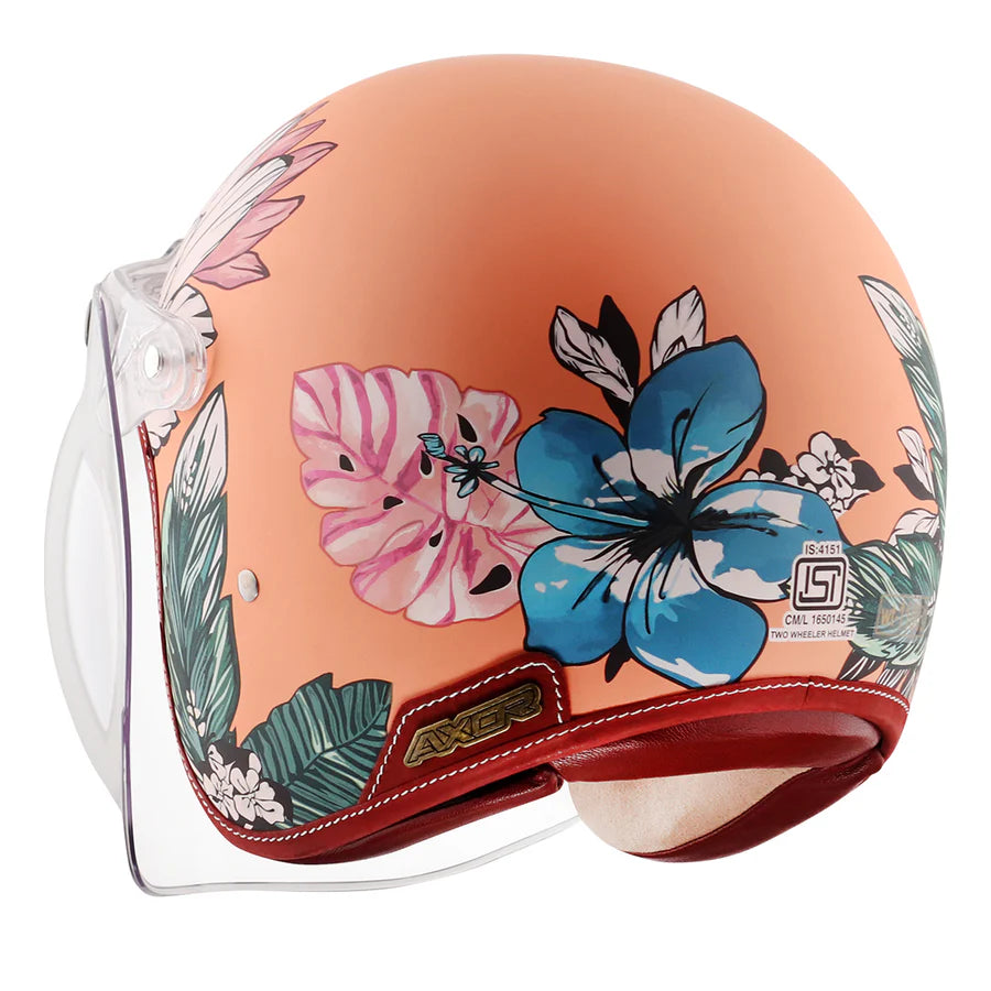 AXOR RETRO JET HAWAII WOMEN'S HELMET (Peach) - Always Riding