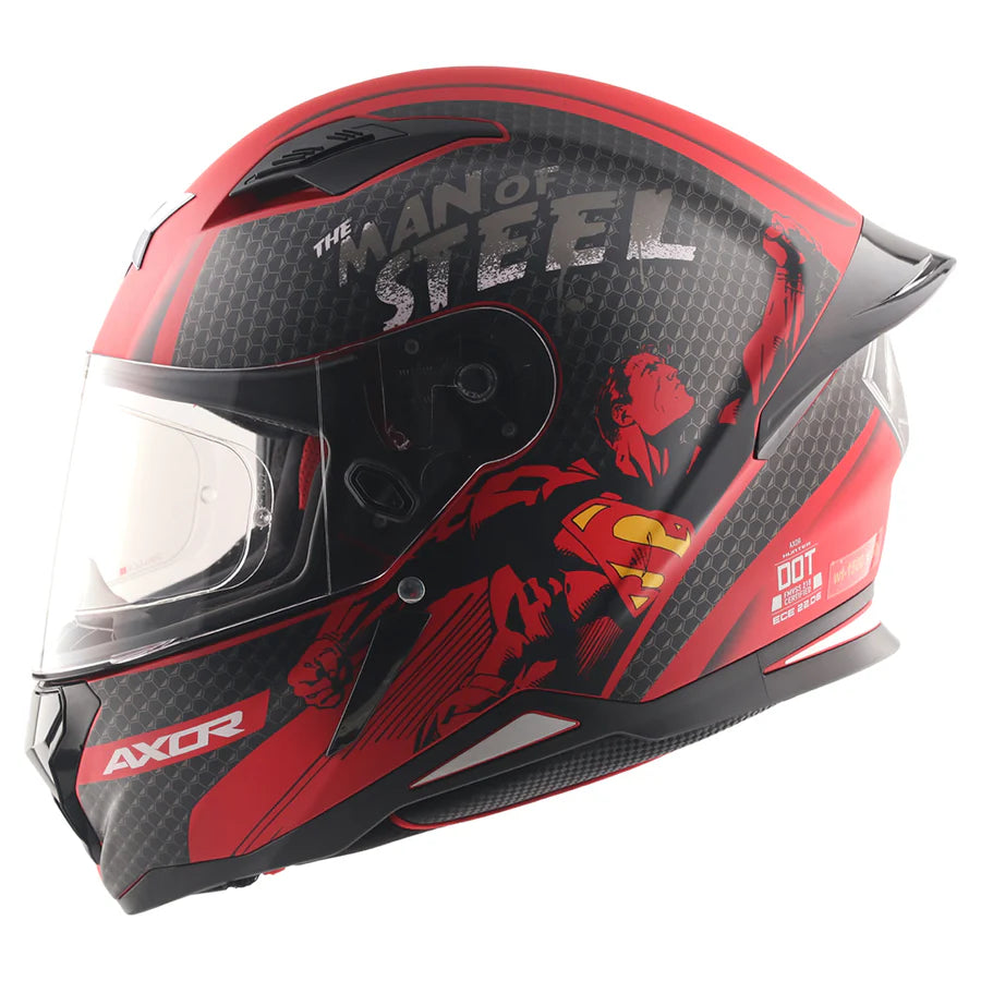 AXOR HUNTER DC SUPERMAN HELMET (Dull Black Red)