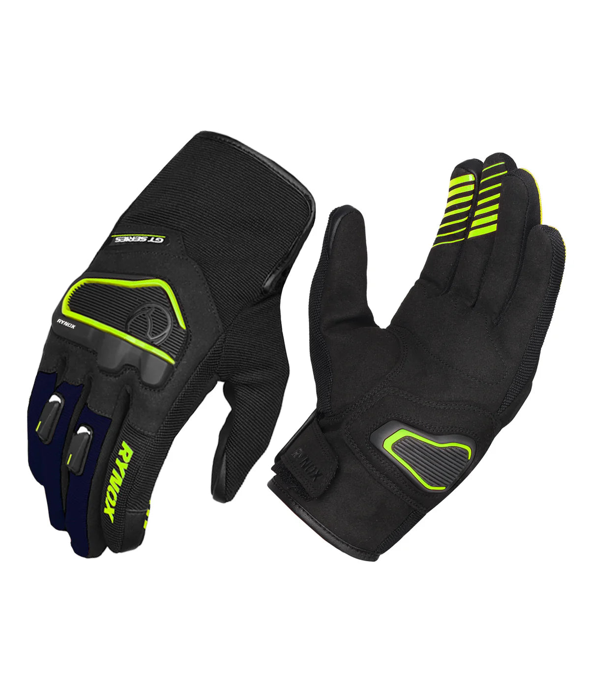 RYNOX HELIUM GT 2 GLOVES (Black Hi-Viz Green) - Always Riding