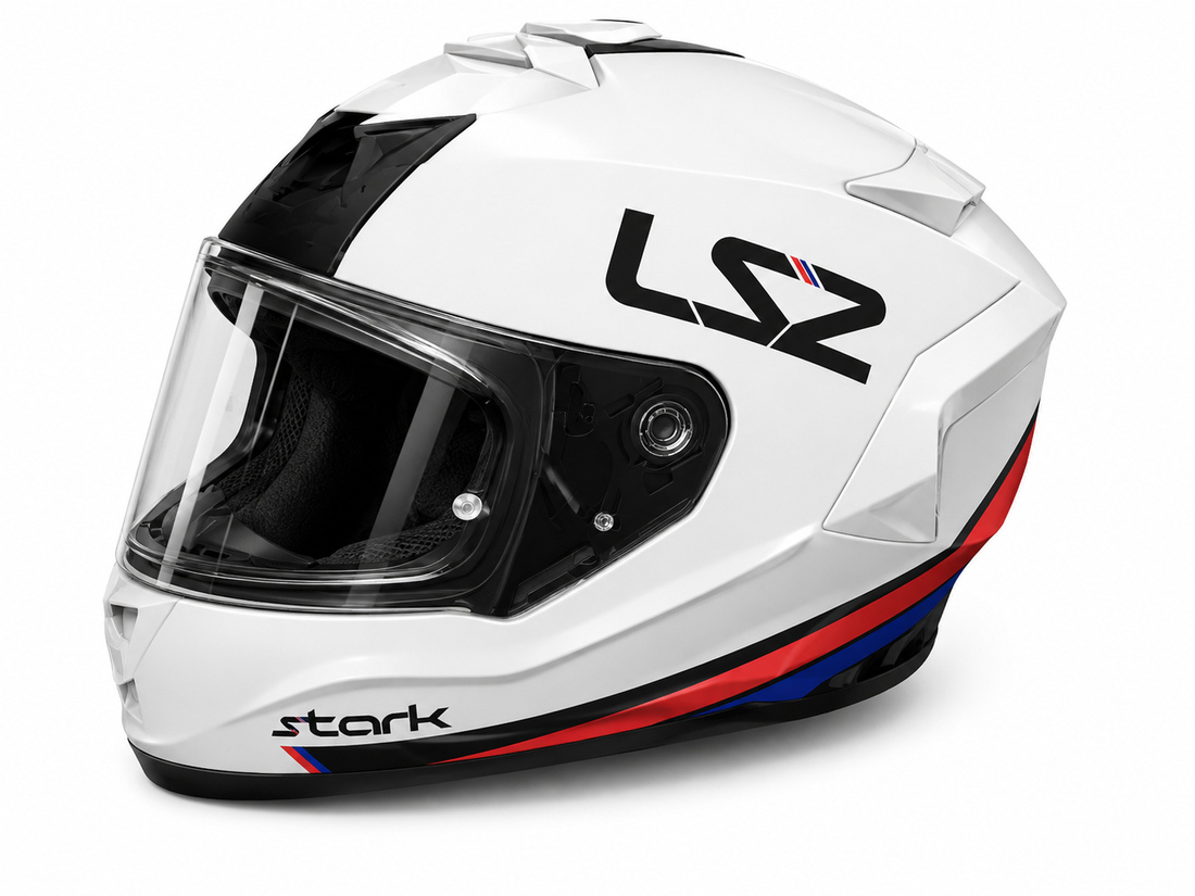 LS2 FF800 STORM II STARK HELMET (Gloss White Blue) - Always Riding