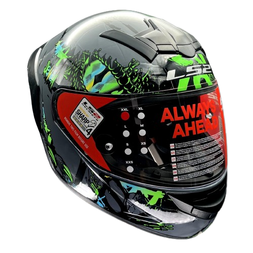 ls2 demon helmet LS2 FF352 ROOKIE DEMON HELMET (Gloss Grey Green)