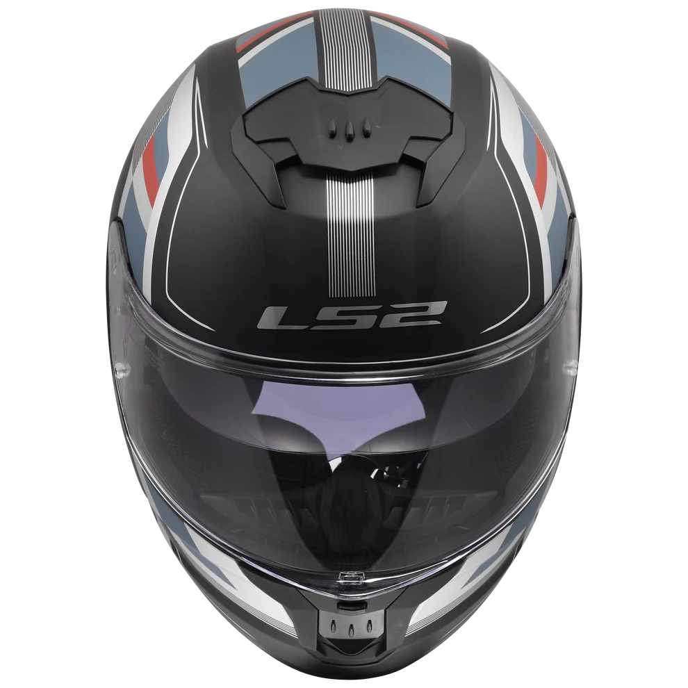 LS2 FF320 STREAM II VINTAGE HELMET (Matt Black Grey Red) - Always Riding