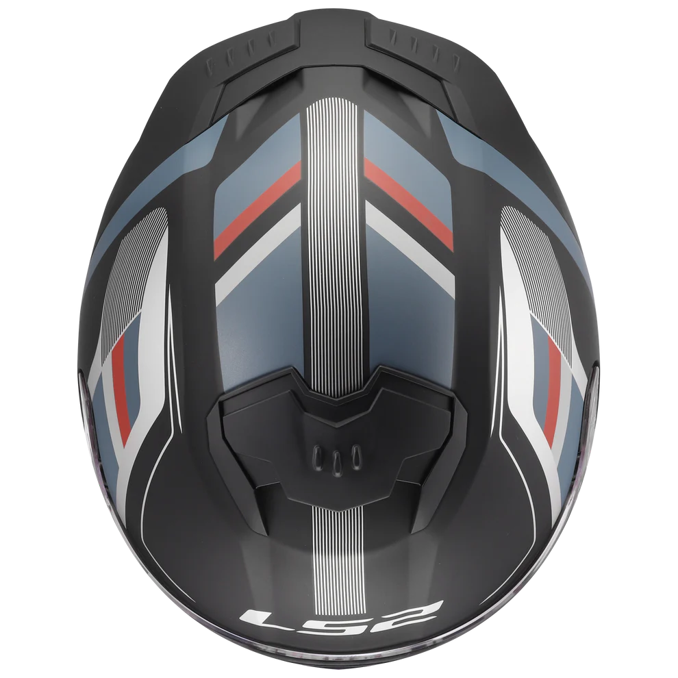 LS2 FF320 STREAM II VINTAGE HELMET (Matt Black Grey Red) - Always Riding