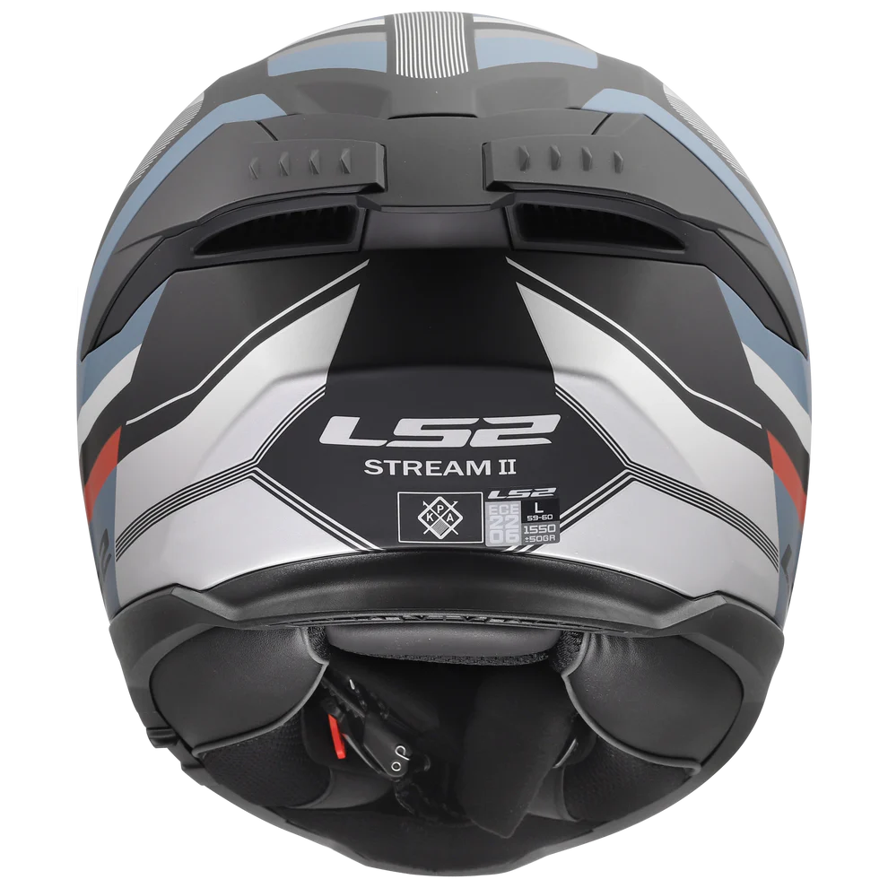 LS2 FF320 STREAM II VINTAGE HELMET (Matt Black Grey Red) - Always Riding
