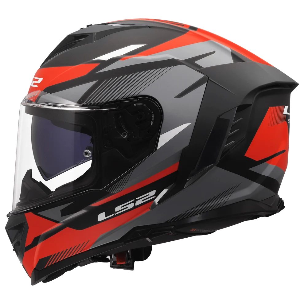 LS2 FF818 STORM III KOMAI HELMET (Gloss Black Red)