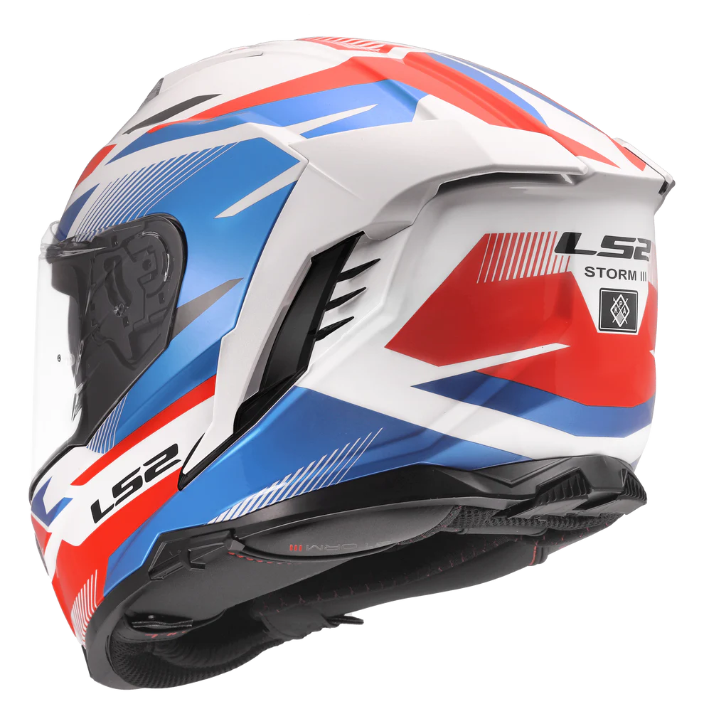 LS2 FF818 STORM III KOMAI HELMET (Gloss White Blue)