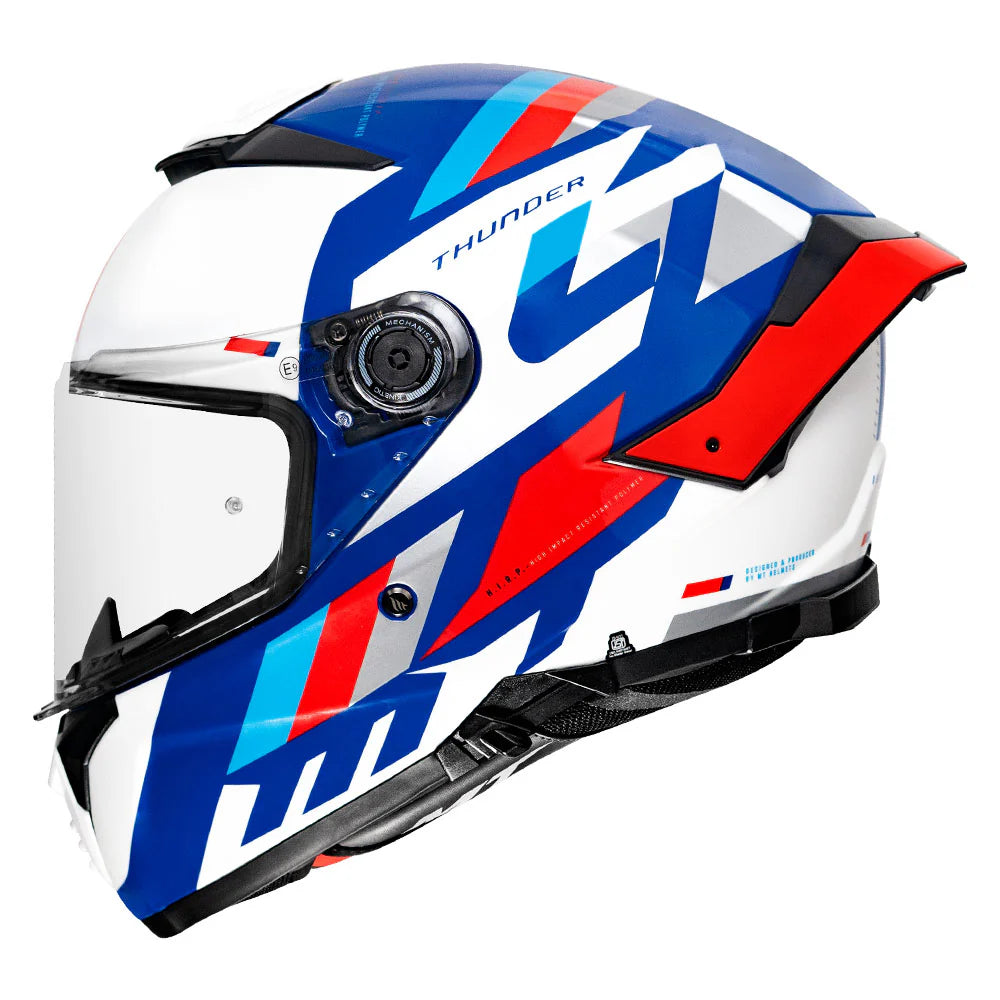 MT THUNDER 4 SV ERGO HELMET (Gloss White Blue)