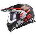 LS2 MX436 PIONEER EVO ADVENTURER HELMET (Gloss Black White) - AlwaysRiding