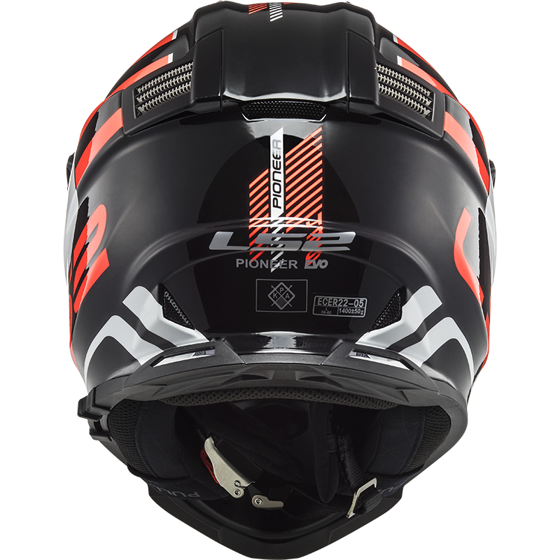 LS2 MX436 PIONEER EVO ADVENTURER HELMET (Gloss Black White) - AlwaysRiding