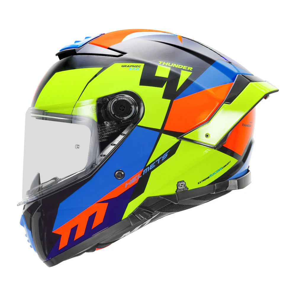 MT THUNDER 4 SV EXA HELMET (Gloss Orange Neon)