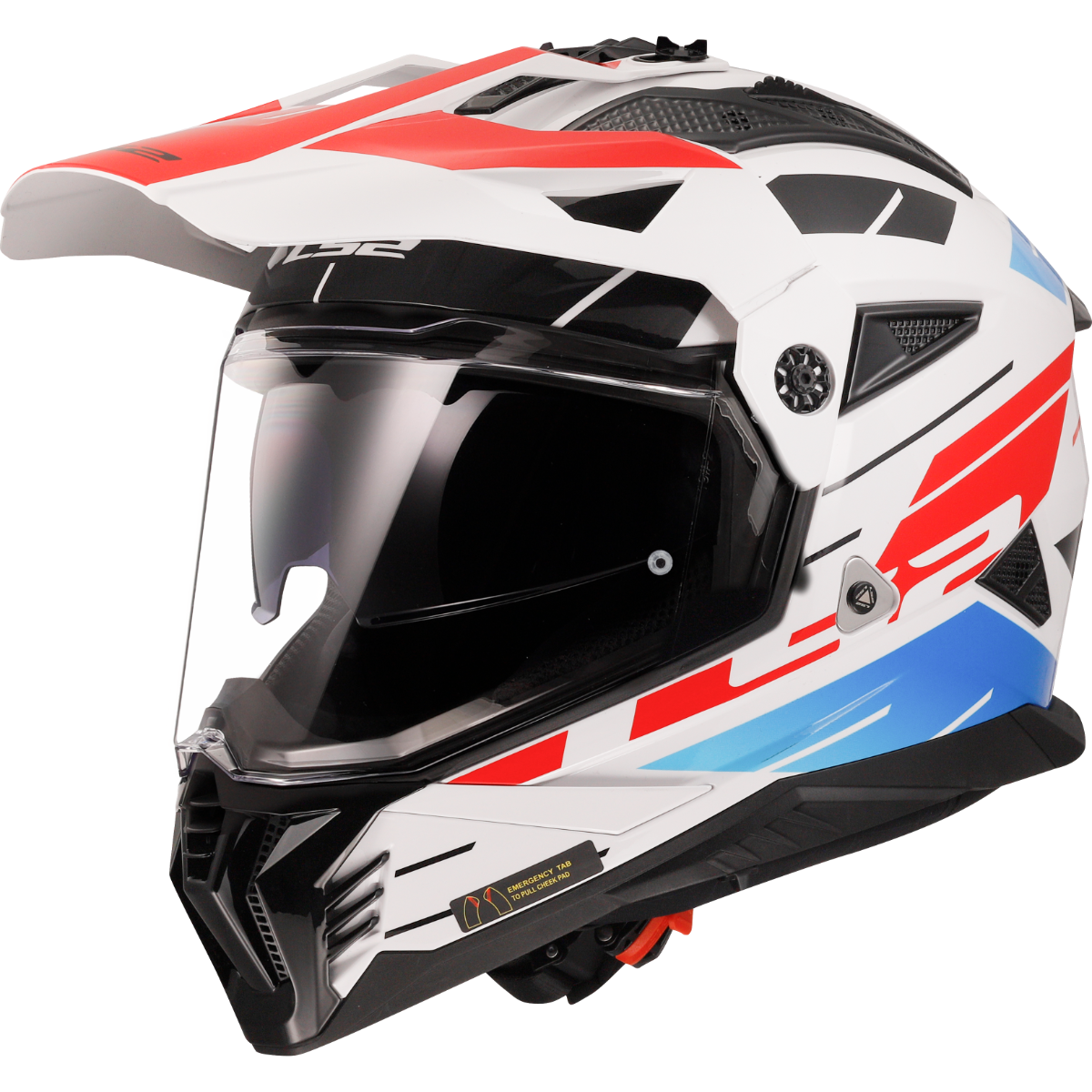 LS2 MX436 PIONEER II NAMIB HELMET (Gloss White Blue)