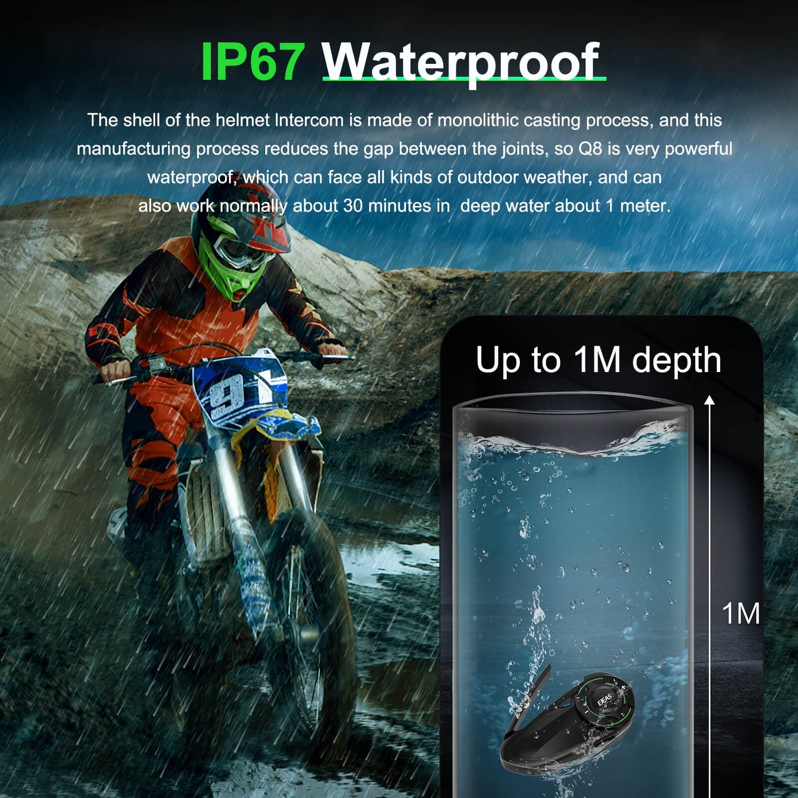 EJEAS Q8 MESH INTERCOM (WARRANTY 12 MONTHS) - Always Riding