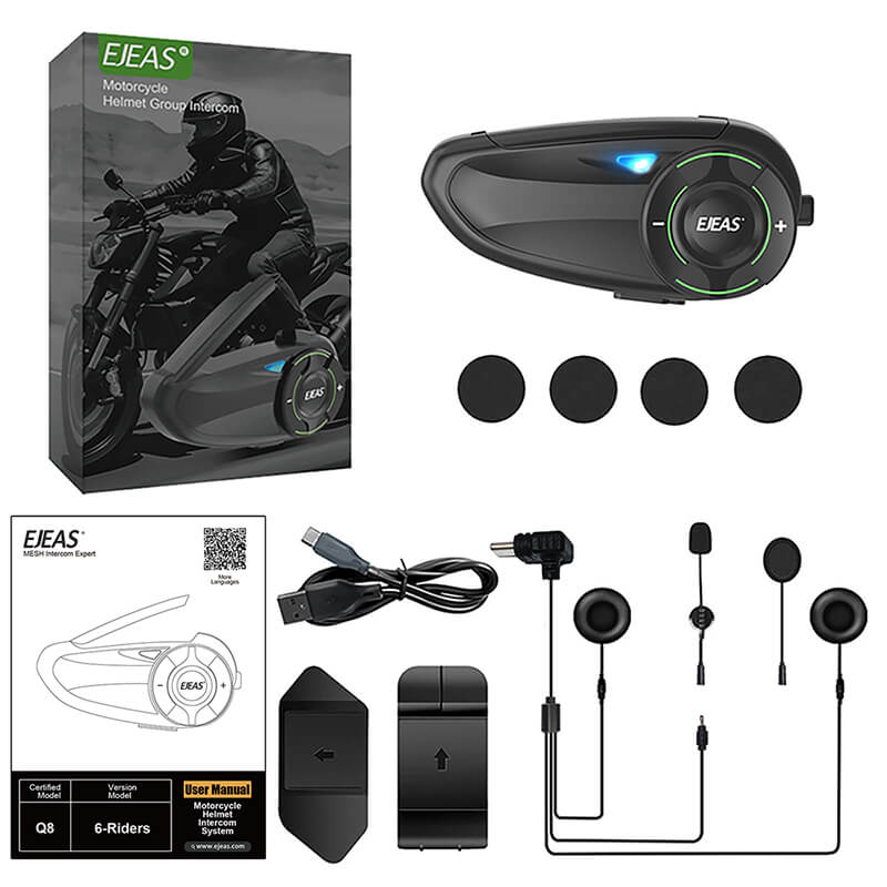 EJEAS Q8 MESH INTERCOM (WARRANTY 12 MONTHS) - Always Riding