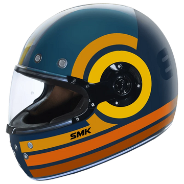SMK RETRO RANKO HELMET GL574 (Gloss Blue) - Always Riding