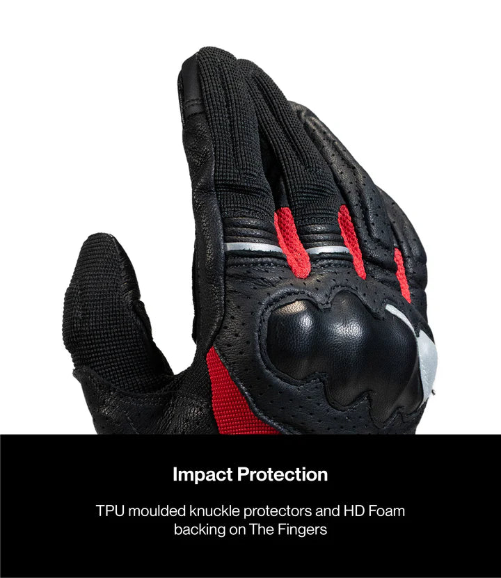 RYNOX AIR GT 2 GLOVES (Black Red)