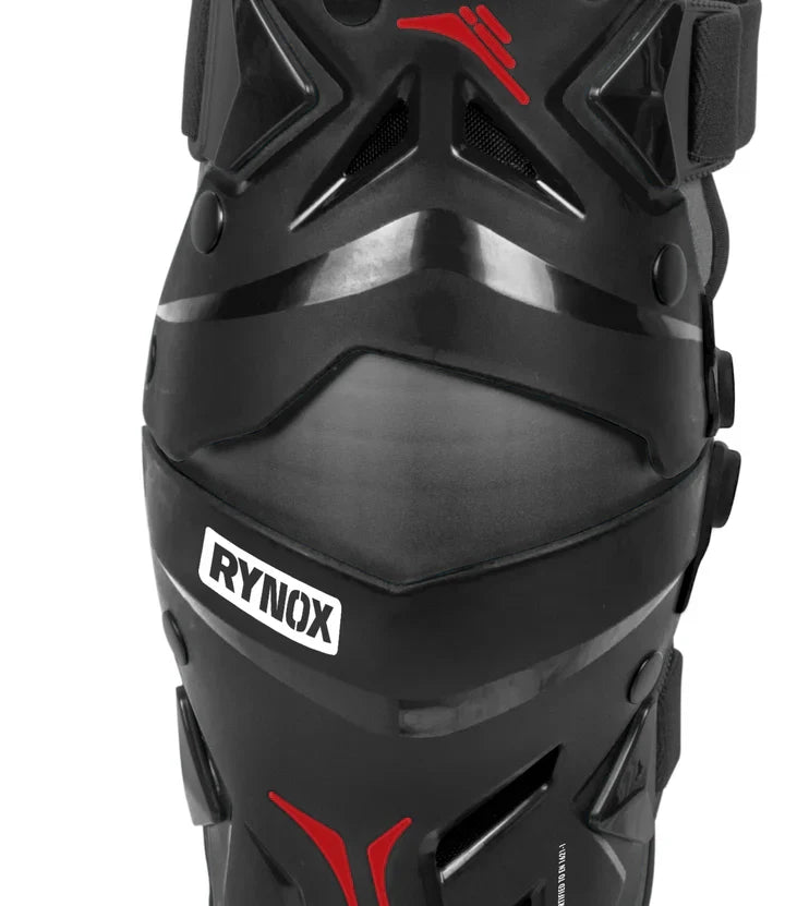 RYNOX BASTION BIONIC KNEE GUARD (Black Red) - AlwaysRiding