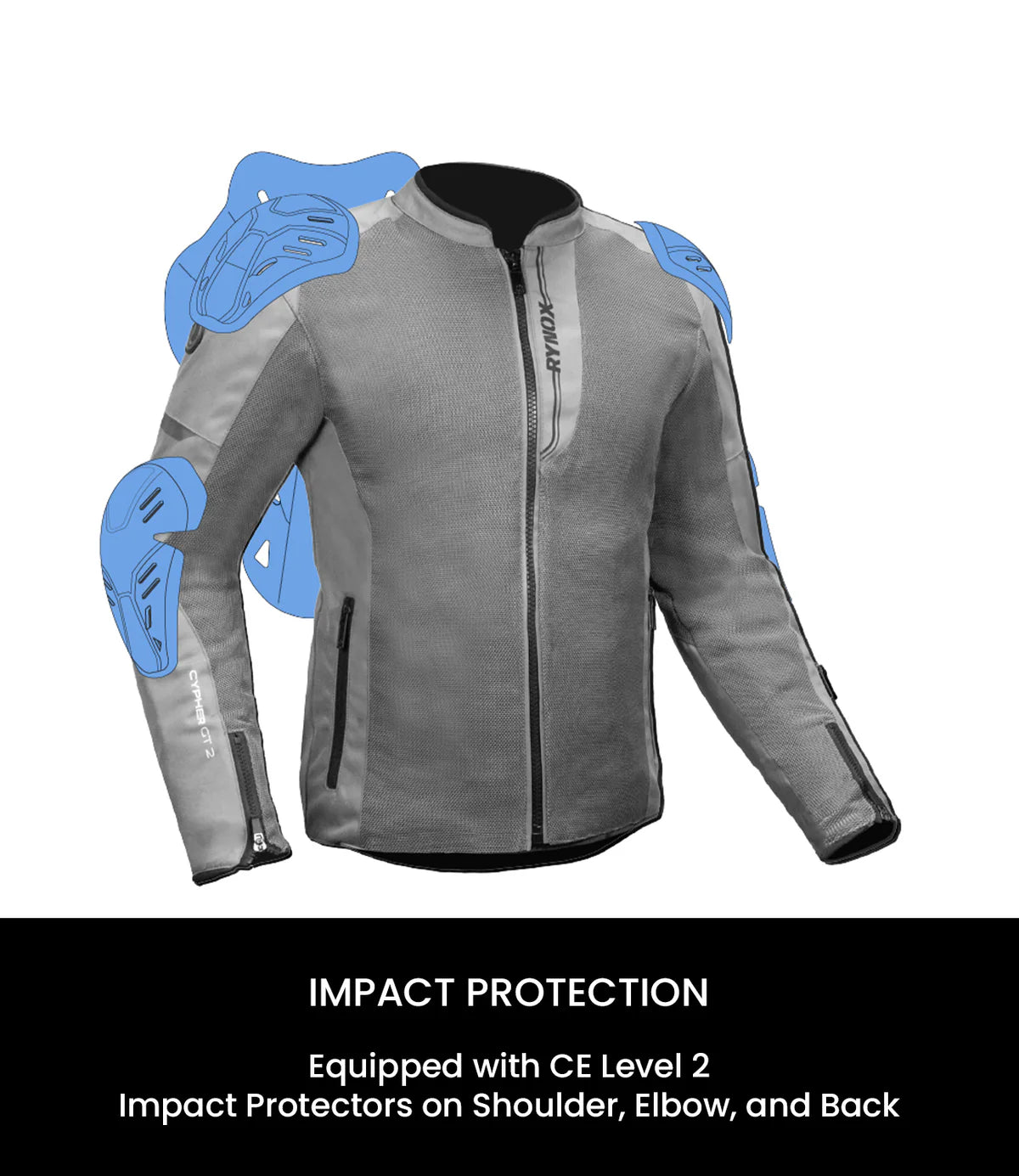 RYNOX CYPHER GT 2 JACKET (Grey) - Always Riding