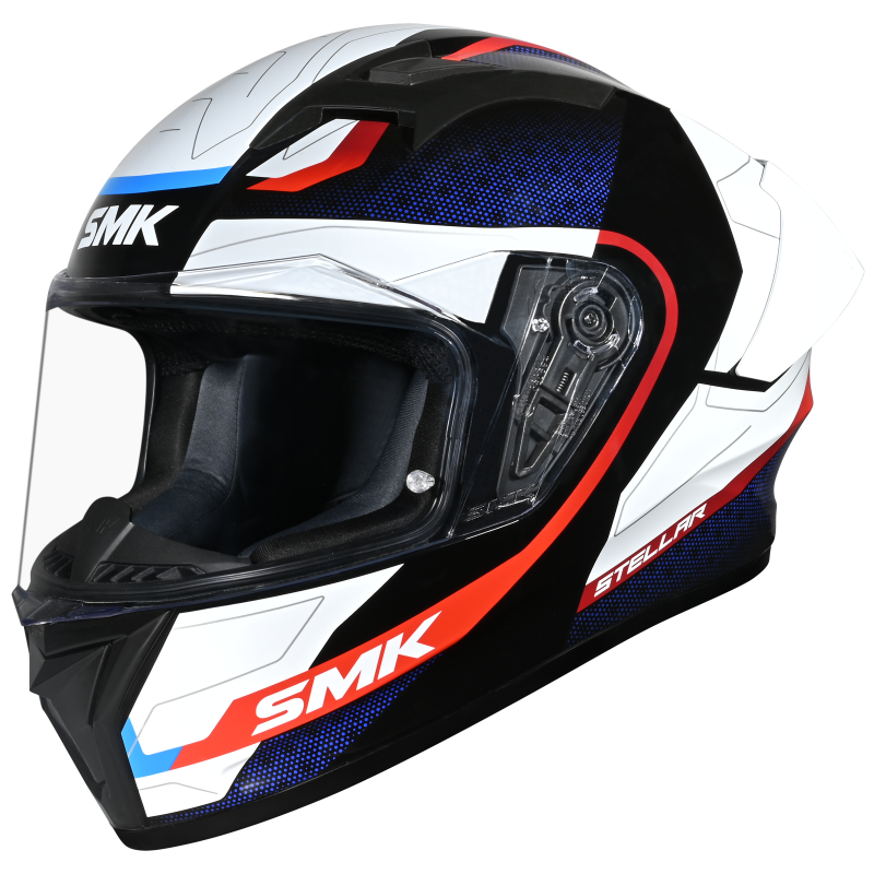 SMK STELLAR FLIGHT HELMET GL213 (Gloss White Blue)