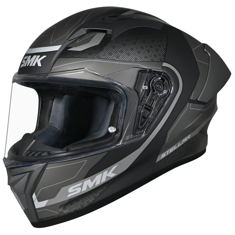 SMK STELLAR FLIGHT HELMET MA266 (Matt Black Grey)