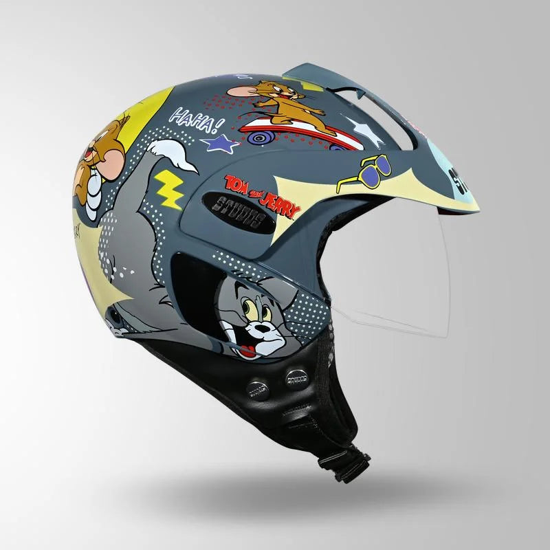 STUDDS MARSHALL KIDS TOM & JERRY HELMET (Gloss Grey)