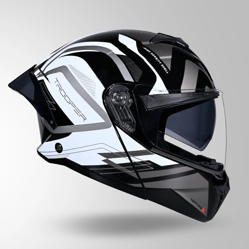 STUDDS TROOPER D3 VENTURA HELMET (Gloss Black White)