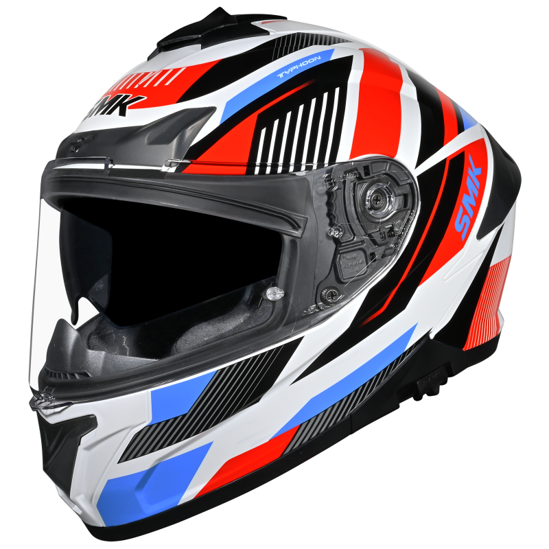 SMK TYPHOON SPARKO HELMET GL135 (Gloss White Blue)