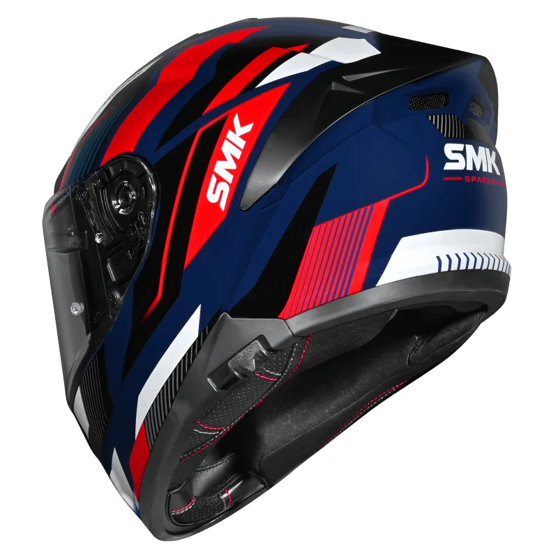 SMK TYPHOON SPARKO HELMET GL531 (Gloss Blue Red)