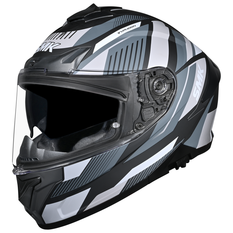 SMK TYPHOON SPARKO HELMET MA266 (Matt Black Grey)