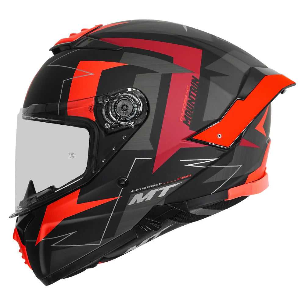 MT THUNDER 4 SV MOUNTAIN HELMET (Matt Black Red)