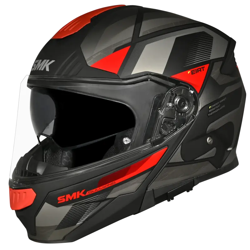 SMK GULLWING V2 VENTURE HELMET MA263 (Matt Black Red)