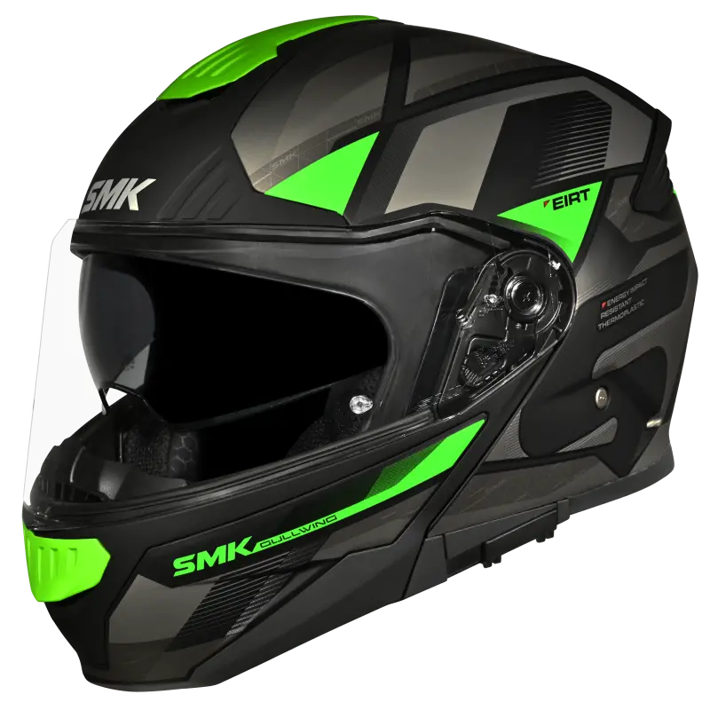 SMK GULLWING V2 VENTURE HELMET MA268 (Matt Black Green)