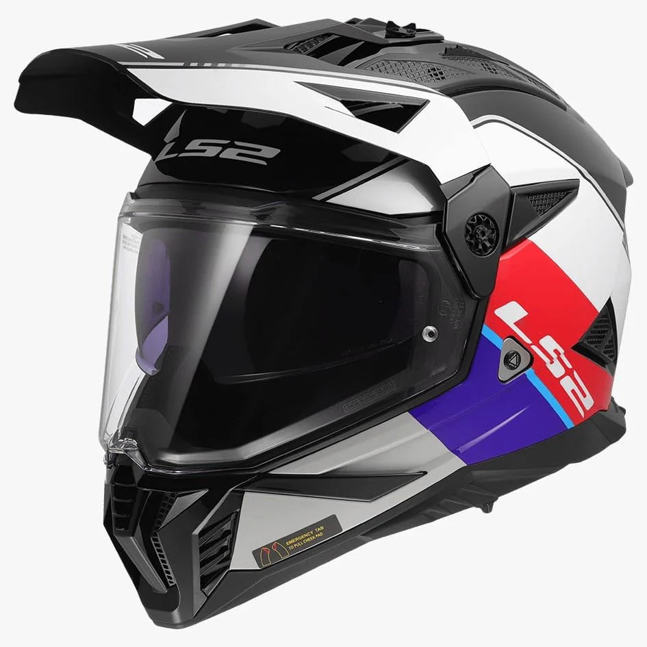 LS2 MX436 PIONEER II RALLY HELMET (Gloss White Blue) - Always Riding