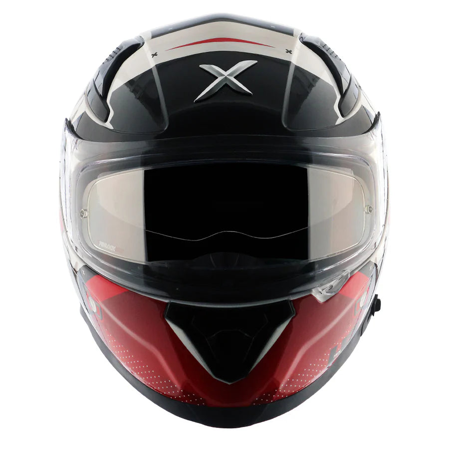 AXOR APEX HEX-2 HELMET (Gloss White Red) - Always Riding