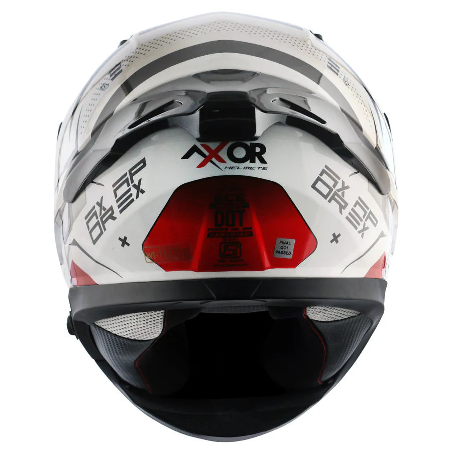 AXOR APEX HEX-2 HELMET (Gloss White Red) - Always Riding