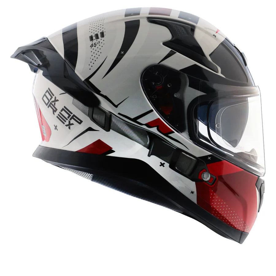 AXOR APEX HEX-2 HELMET (Gloss White Red) - Always Riding
