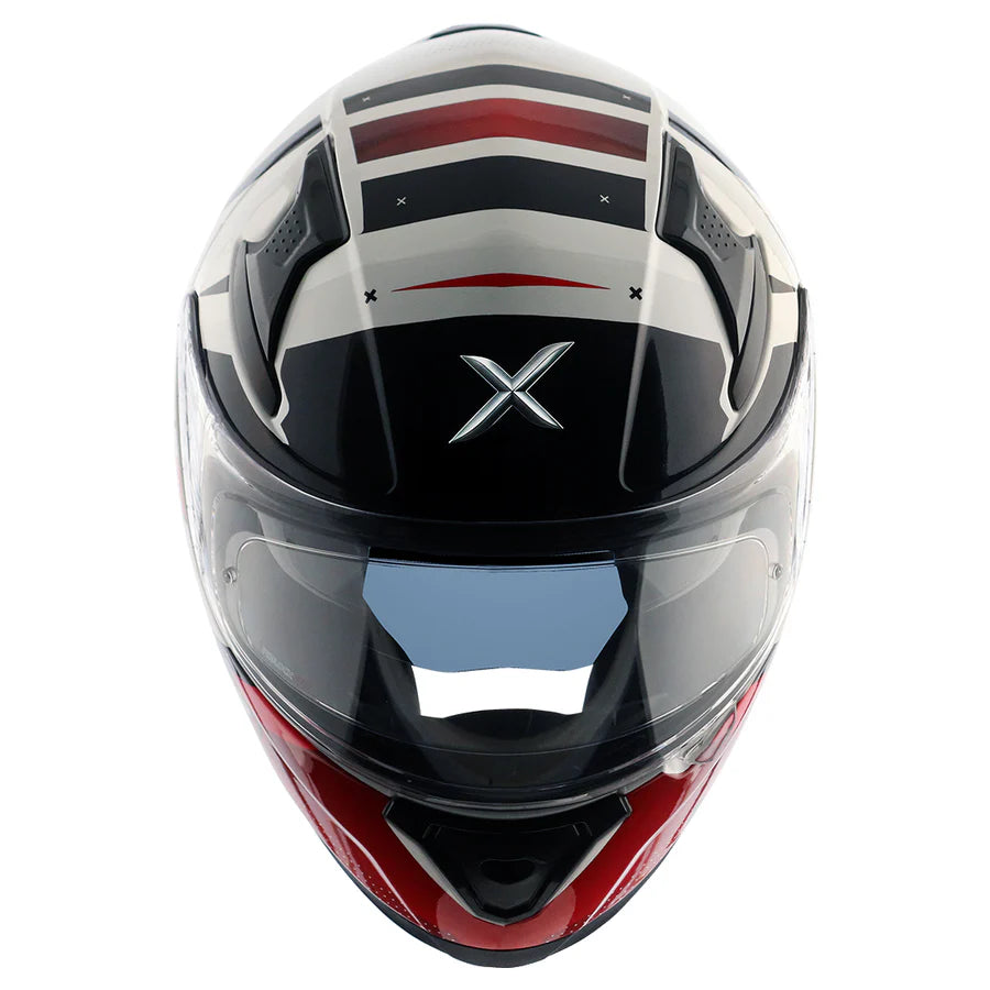 AXOR APEX HEX-2 HELMET (Gloss White Red) - Always Riding